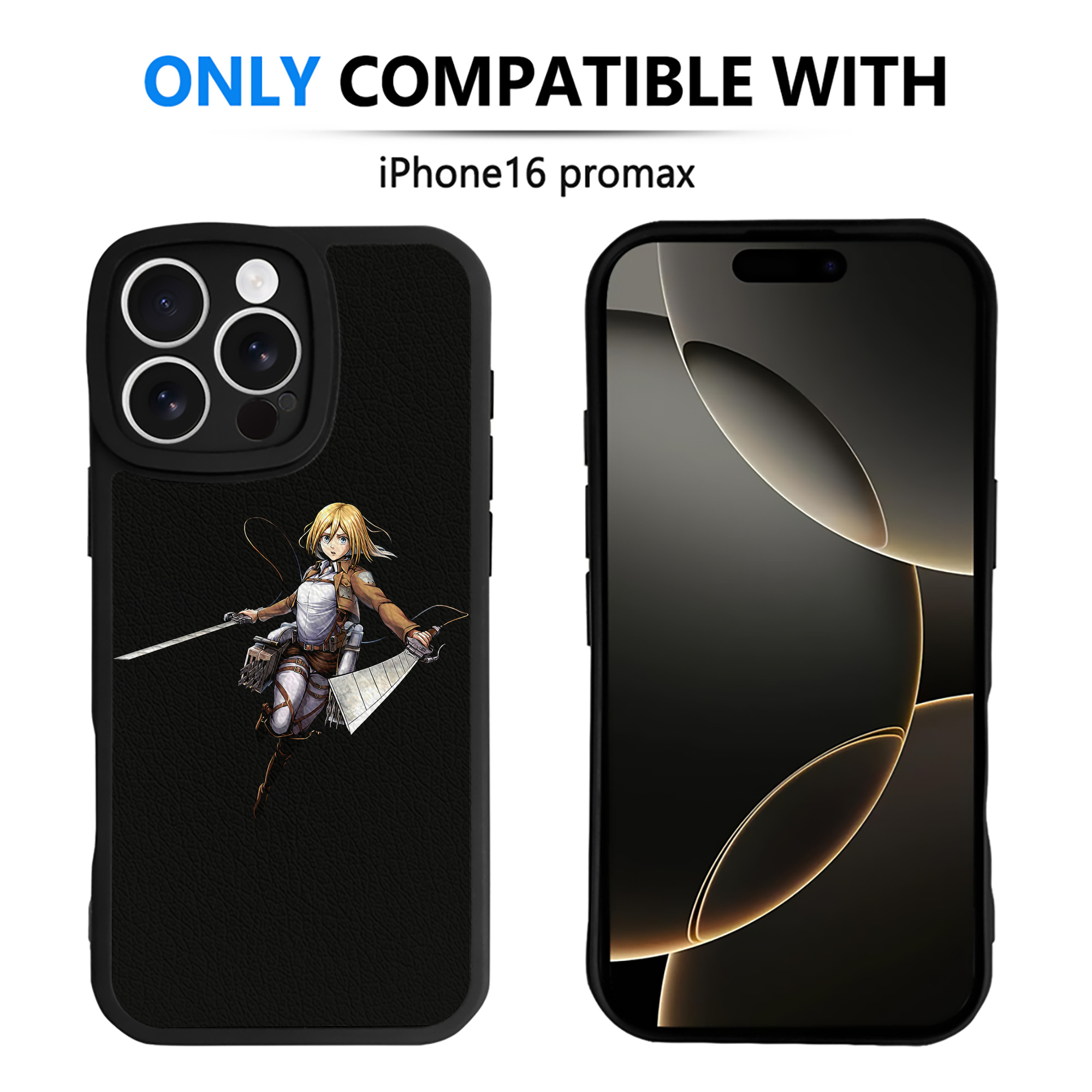（画像用） 進撃の巨人 クリスタ·レンズ Attack on Titan Christa Lenz 【iPhone 16シリーズ対応】シリコンスマホケース（レザー調） 材質：シリコン
